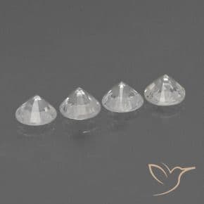 1.53ct Natural Warm White Sapphire, Round Cut, 4.29 mm