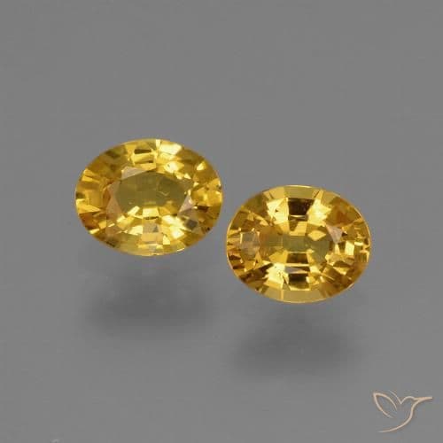 1.42ct Natural Golden Sapphire, Oval Cut, 5.9x4.8 mm