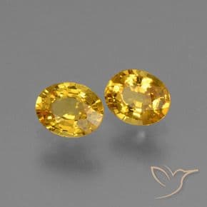 1.42ct Natural Golden Sapphire, Oval Cut, 5.9x4.8 mm