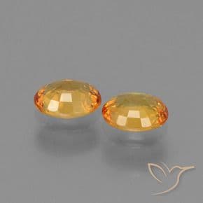 1.54ct Natural Deep Orange-Gold Sapphire, Oval Cut, 6.1x5 mm