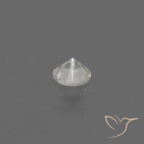 0.37ct Natural White Sapphire, Round Cut, 4.26 mm