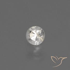 0.40ct Natural White Sapphire, Round Cut, 4.25 mm