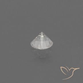 0.40ct Natural White Sapphire, Round Cut, 4.25 mm