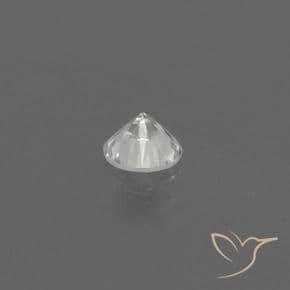 0.40ct Natural Warm White Sapphire, Round Cut, 4.45 mm