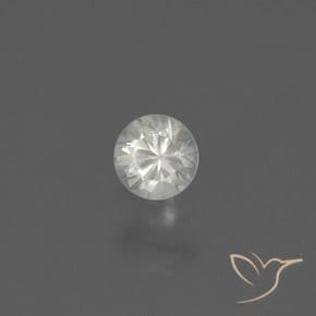 0.45ct Natural White Sapphire, Round Cut, 4.31 mm
