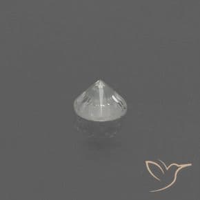 0.45ct Natural White Sapphire, Round Cut, 4.31 mm