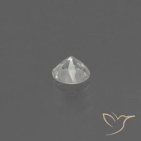0.39ct Natural White Sapphire, Round Cut, 4.40 mm