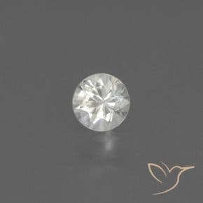 0.43ct Natural White Sapphire, Round Cut, 4.48 mm