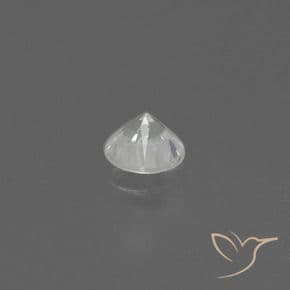 0.43ct Natural White Sapphire, Round Cut, 4.48 mm