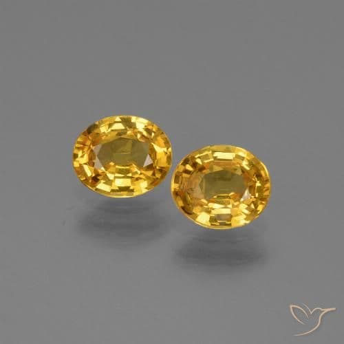 1.44ct Deep Golden Orange Sapphire, Oval Cut, 6x4.9 mm