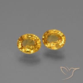 1.44ct Deep Golden Orange Sapphire, Oval Cut, 6x4.9 mm