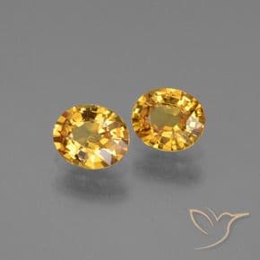 1.42ct Natural Orange-Gold Sapphire, Oval Cut, 5.9x5.1 mm
