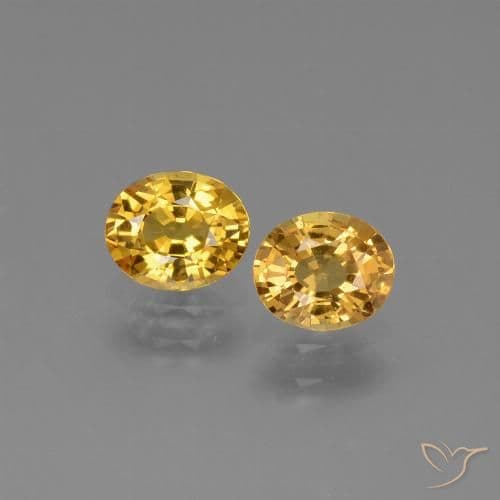 0.72ct Dark Orange-Gold Sapphire, Oval Cut, 5.8x4.7 mm