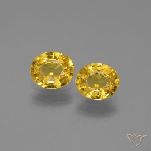 1.02ct Natural Light Yellow Sapphire, Oval Cut, 5.9x4.8 mm