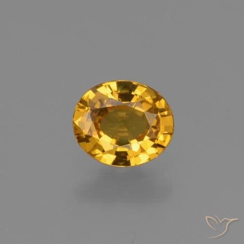 0.72ct Natural Gold Sapphire, Oval Cut, 5.7x4.7 mm