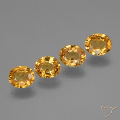 2.74ct Natural Deep Golden Orange Sapphire, Oval Cut, 6x5 mm