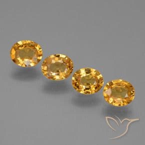 2.74ct Natural Deep Golden Orange Sapphire, Oval Cut, 6x5 mm