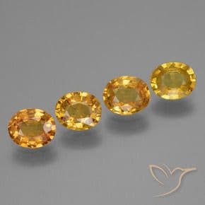 3.06ct Dark Orange-Gold Sapphire, Oval Cut, 6.2x5.1 mm