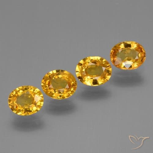 2.73ct Deep Orange-Gold Sapphire, Oval Cut, 5.9x4.8 mm