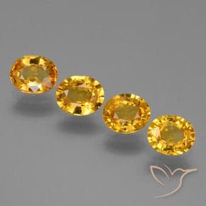 2.73ct Deep Orange-Gold Sapphire, Oval Cut, 5.9x4.8 mm