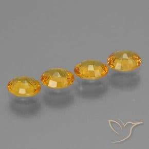 2.73ct Deep Orange-Gold Sapphire, Oval Cut, 5.9x4.8 mm