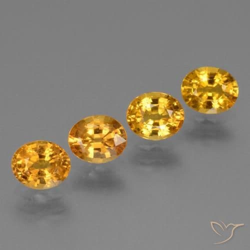 2.91ct Dark Orange-Gold Sapphire, Oval Cut, 5.8x4.8 mm