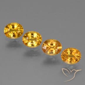 2.91ct Dark Orange-Gold Sapphire, Oval Cut, 5.8x4.8 mm