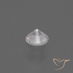 0.42ct Natural White Sapphire, Round Cut, 4.38 mm