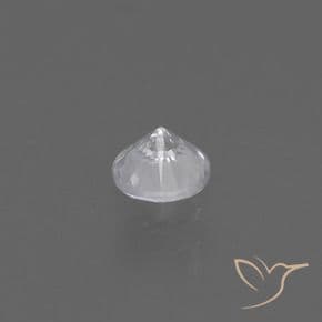 0.41ct Natural White Sapphire, Round Cut, 4.16 mm