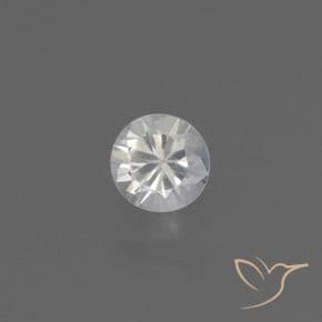 0.39ct Natural White Sapphire, Round Cut, 4.24 mm