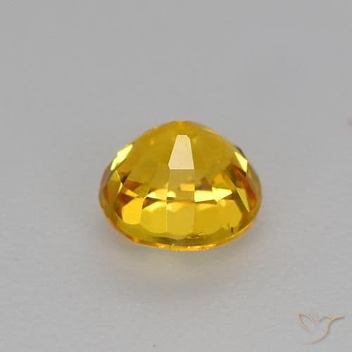 0.73ct Natural Golden Sapphire, Round Cut, 4.92 mm