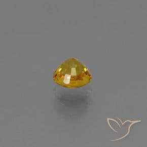 0.65ct Natural Golden Sapphire, Round Cut, 4.76 mm