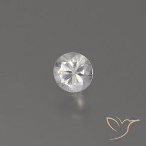 0.32ct Natural White Sapphire, Round Cut, 4.33 mm
