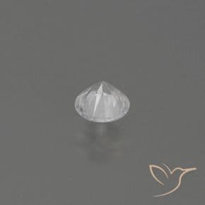 0.32ct Natural White Sapphire, Round Cut, 4.33 mm