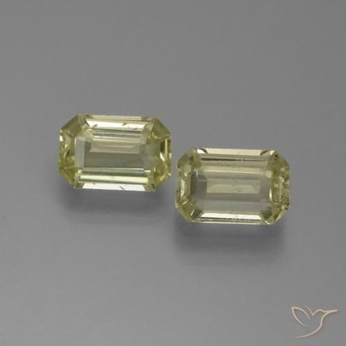 1.60ct Light Pineapple Yellow Sapphire, Emerald Cut, 4x3 mm