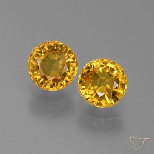 1.00ct Natural Dark Golden Sapphire, Round Cut, 5.34 mm
