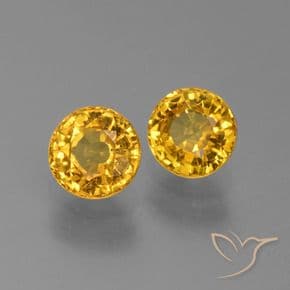 1.42ct Natural Medium Golden Sapphire, Round Cut, 5.16 mm