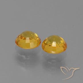 1.42ct Natural Medium Golden Sapphire, Round Cut, 5.16 mm
