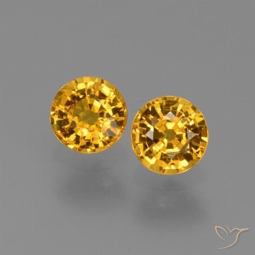 1.21ct Natural Medium Golden Sapphire, Round Cut, 4.88 mm