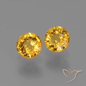 1.21ct Natural Medium Golden Sapphire, Round Cut, 4.88 mm