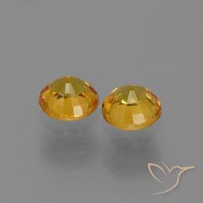 1.21ct Natural Medium Golden Sapphire, Round Cut, 4.88 mm