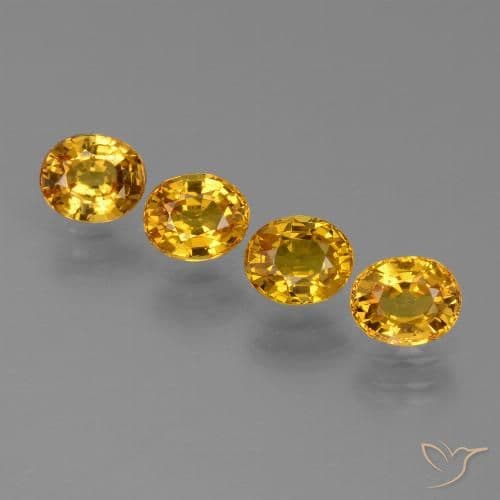 3.19ct Natural Orange-Gold Sapphire, Oval Cut, 5.9x4.9 mm
