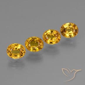 3.19ct Natural Orange-Gold Sapphire, Oval Cut, 5.9x4.9 mm