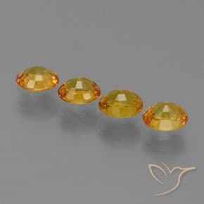 3.19ct Natural Orange-Gold Sapphire, Oval Cut, 5.9x4.9 mm