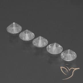 1.86ct Natural White Sapphire, Round Cut, 4.22 mm