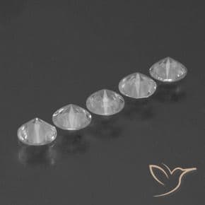 1.57ct Natural White Sapphire, Round Cut, 4.20 mm