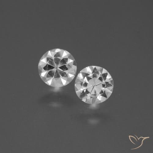 0.82ct Natural White Sapphire, Round Cut, 4.50 mm