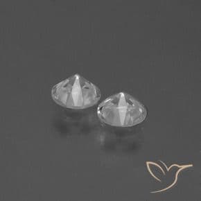 0.82ct Natural White Sapphire, Round Cut, 4.50 mm