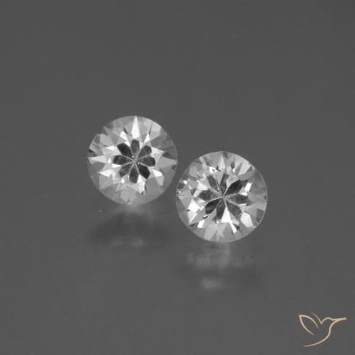 0.86ct Natural White Sapphire, Round Cut, 4.51 mm