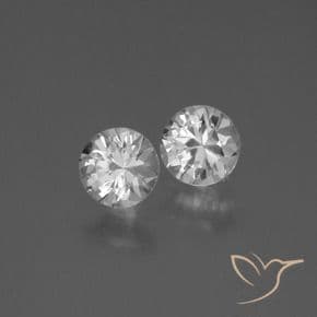 0.86ct Natural White Sapphire, Round Cut, 4.51 mm